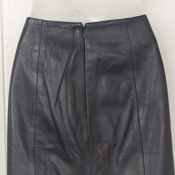 Talbots Leather Skirt Whimsigoth Quiet Luxury Dark Academia Feminine 2P NWOT - Picture 6 of 9